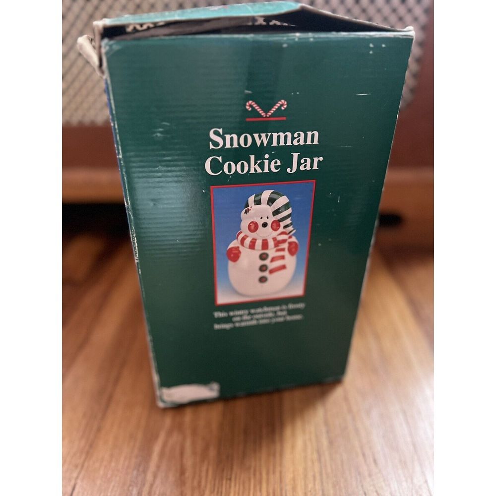 Snowman Holiday Christmas Winter Cookie Jar Vtg Ceramic 11" Frosty Collectible - Picture 12 of 14